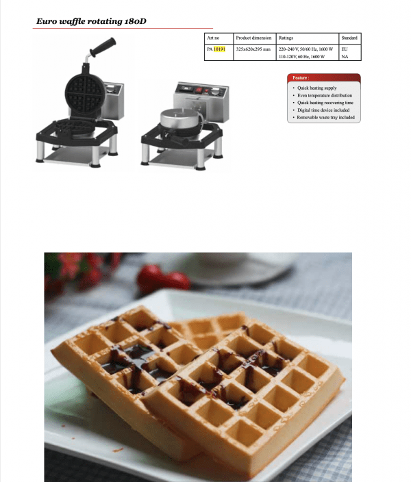 Euro waffle rotating 180D - Image 3