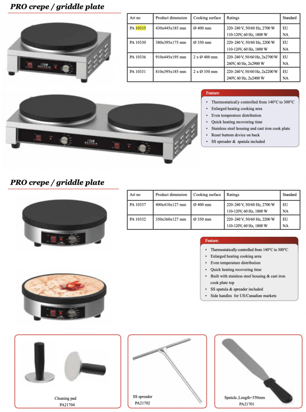 PRO crepe / griddle plate - Image 2