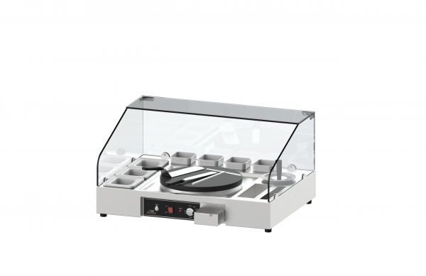 Round griddle plate mobile serving station - single & double - Image 3