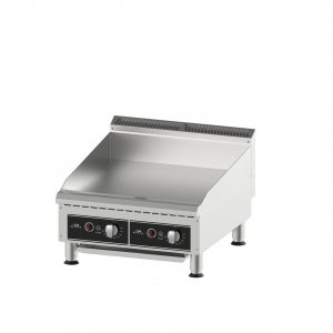 Gas countertop griddle - thermostat control Gas countertopgriddle -on/off valves