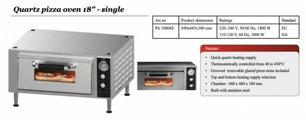Quartz pizza oven 18” - single - Image 2