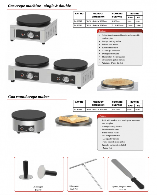 Gas crepe machine and Gas round crepe maker - Image 2