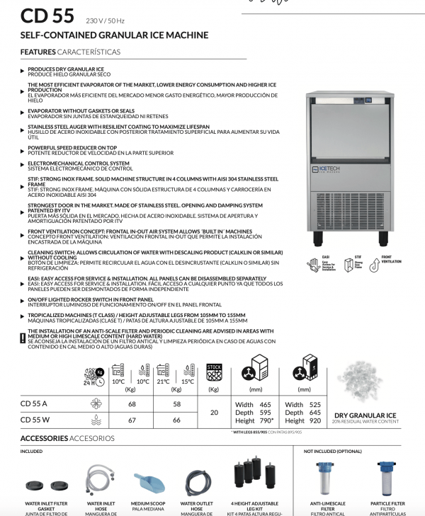 CD 55 SELF-CONTAINED GRANULAR ICE MACHINE - Image 2