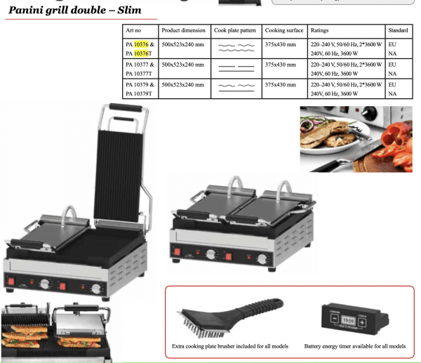Panini grill double – Slim - Image 2