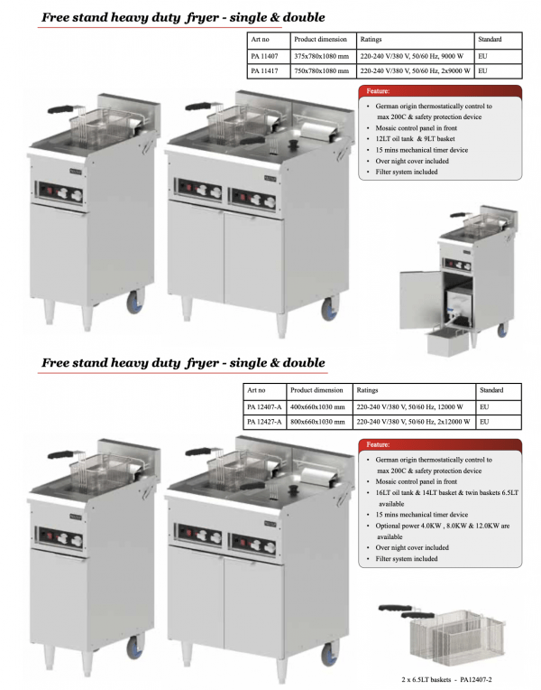 Free stand heavy duty fryer - single & double - Image 2